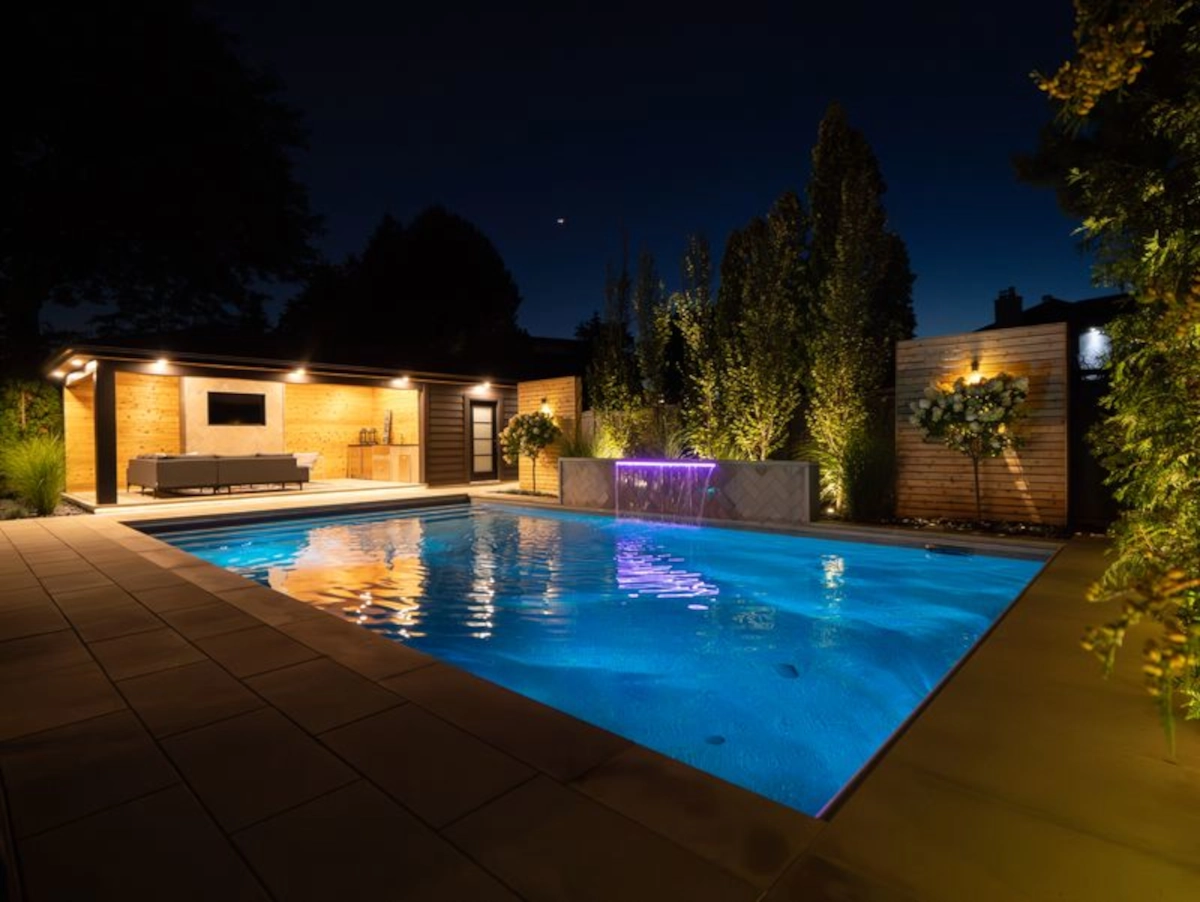 Backyard with pool