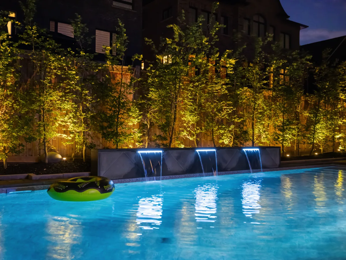 Pool construction site in Ontario