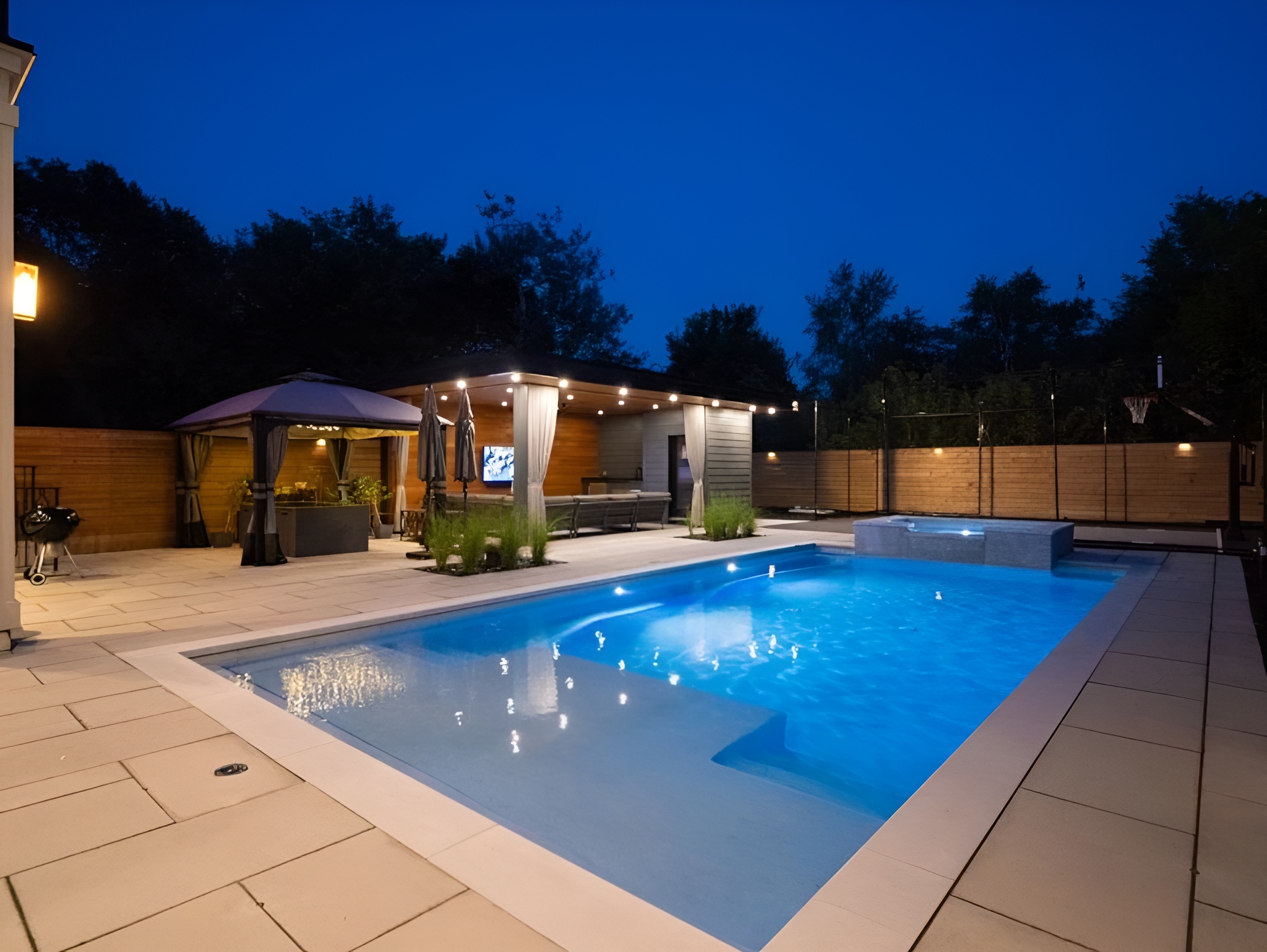 completed concrete pool