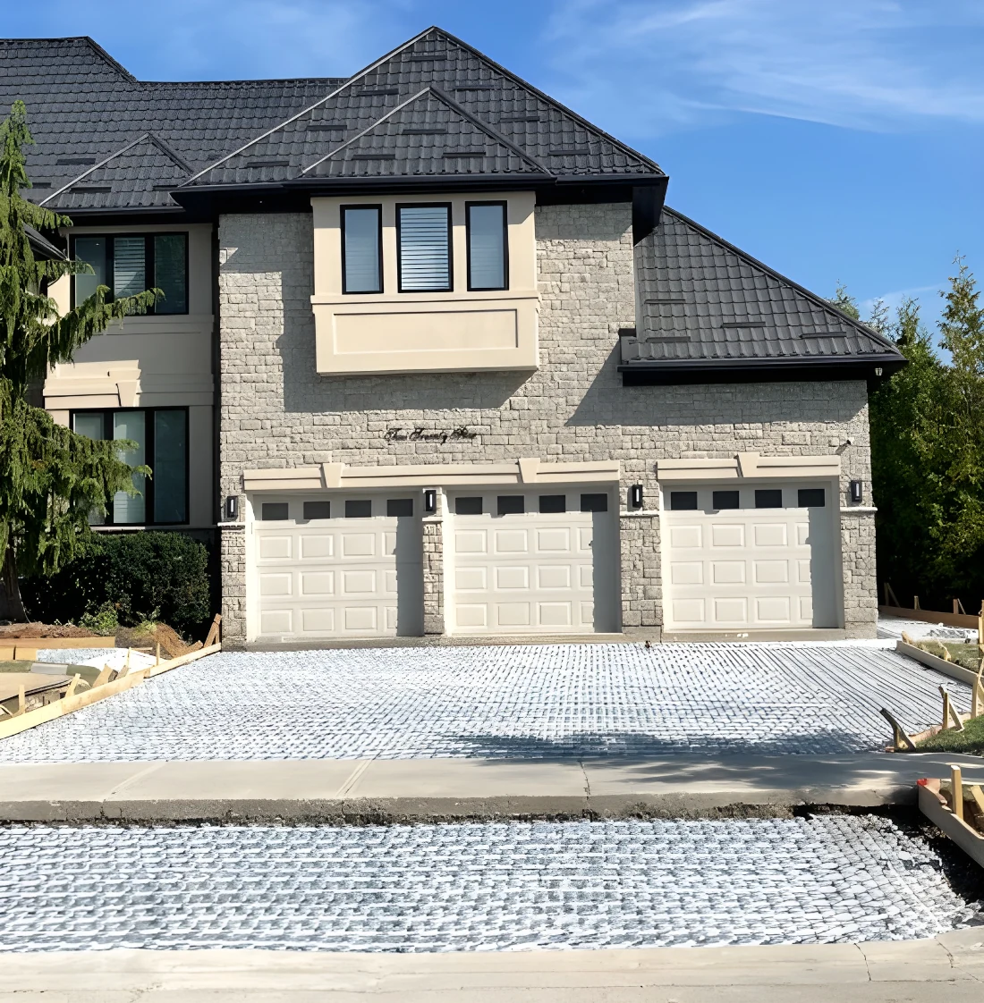 front heated driveway