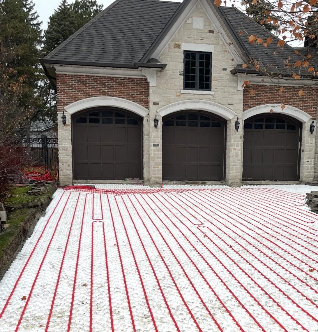 heated front driveway red coils