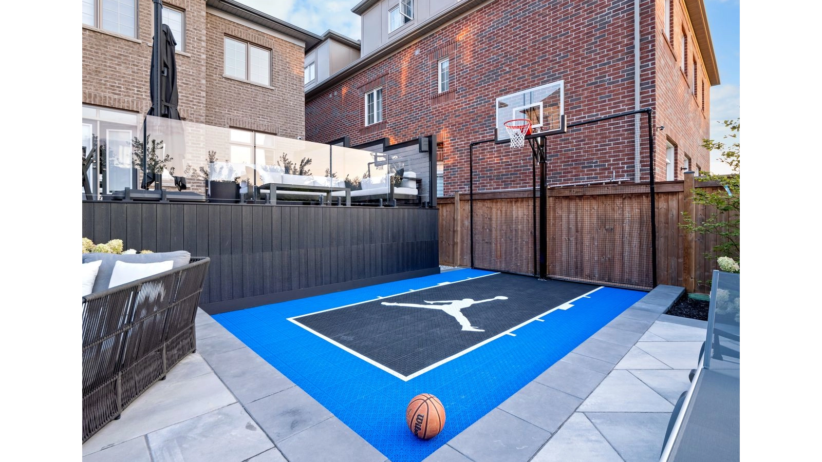 small backyard basketball court