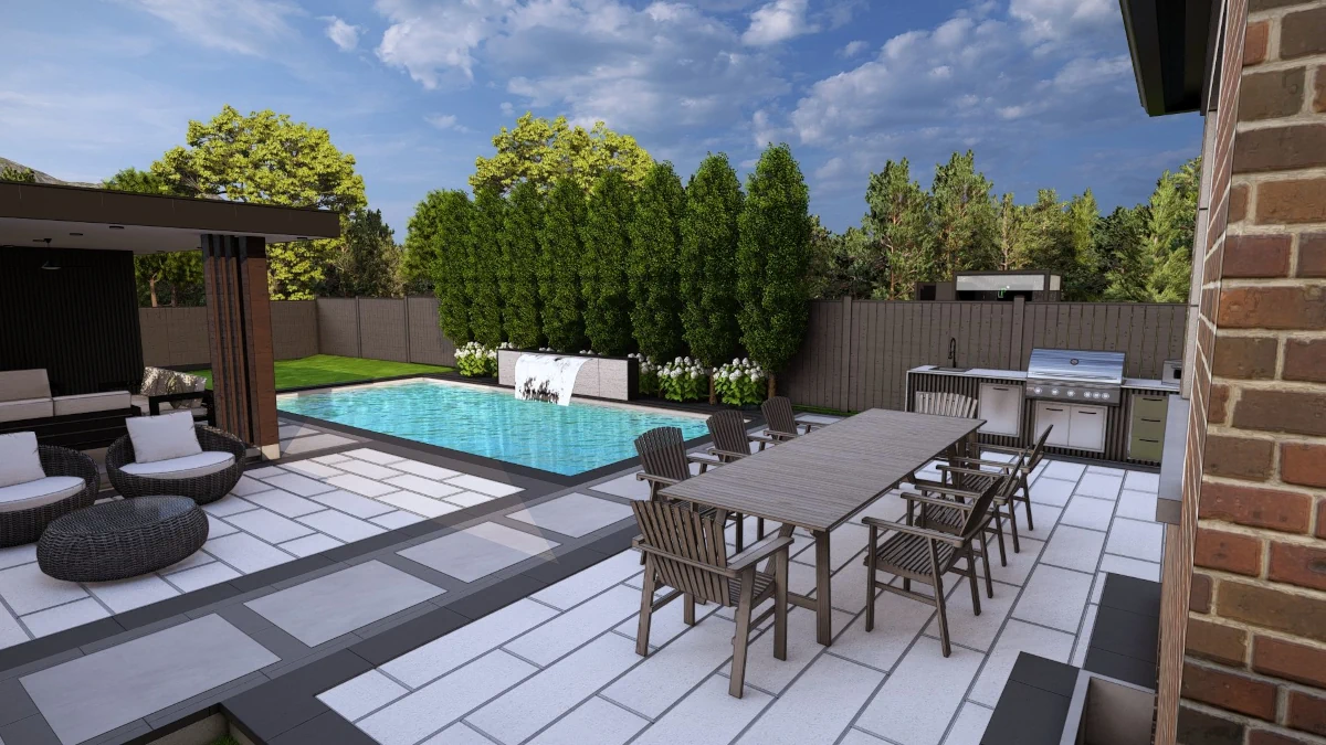 cad design 3d landscape design outdoor kitchens poolside