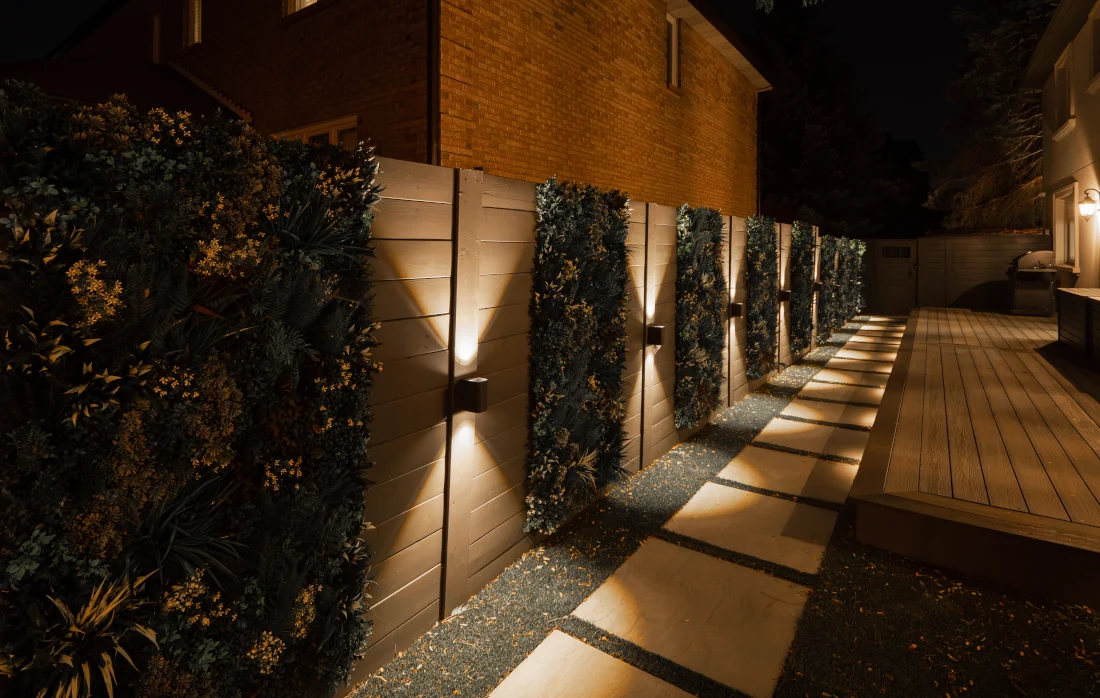 night security lights on perimeter fences